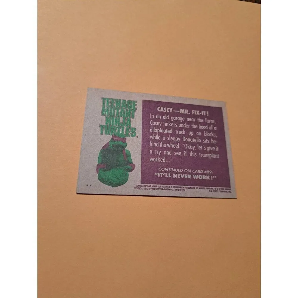 1990 Mirage Studios Topps TMNT Trading Card #88 Teenage Mutant Ninja Turtles